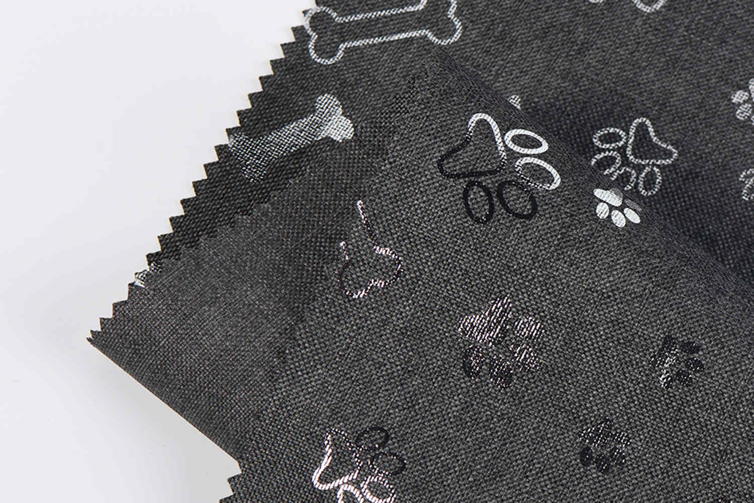 PU beschichtet 600D 68T Kation mit Silberdruck