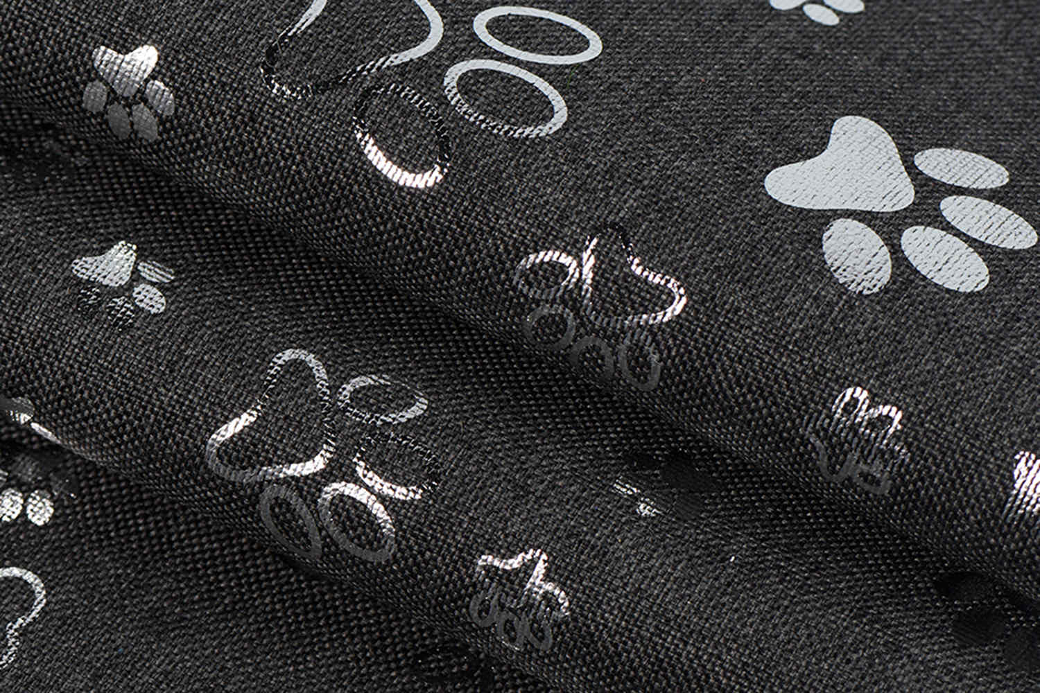 PU beschichtet 600D 68T Kation mit Silberdruck